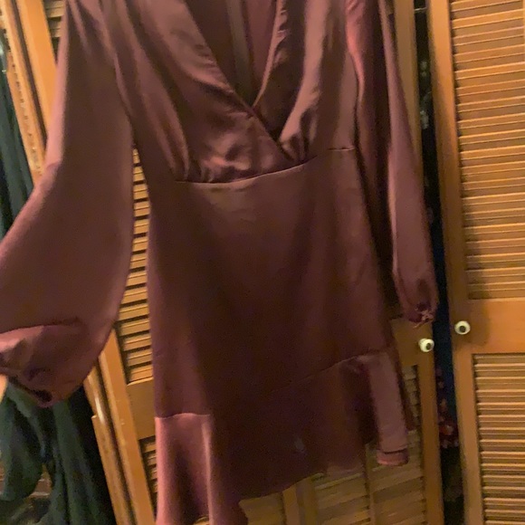 Zara purple ruffle bottom dress - Picture 3 of 9